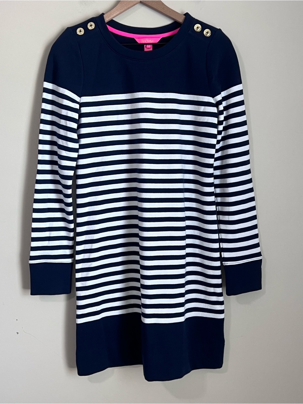 Lilly Pulitzer NWT Striped Navy White Dress Small Nautical Preppy - Picture 1 of 8